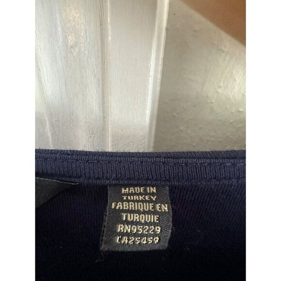 Ted Baker Womens Navy Blue IIsobel Drape Jersey T-Shirt Sz 3 - Picture 7 of 15